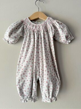 Petit Ami Floral Smocked Jumpsuit